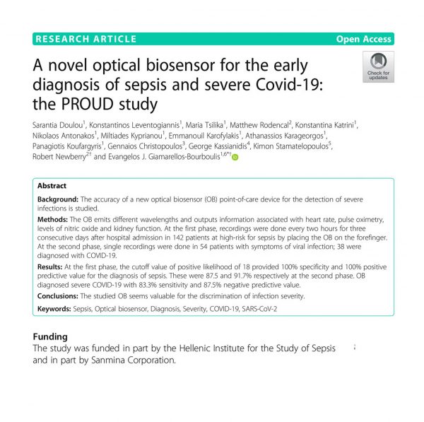 A novel optical biosensor for the early diagnosis of sepsis and severe ...